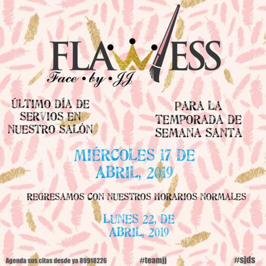 Poster of Flawless Face By JJ beauty salon in San Juan del Sur, Nicaragua, offering professional makeup and hair treatments