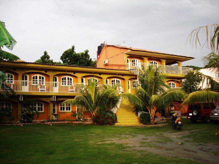 Exterior view of Hotel Royal Chateau in San Juan del Sur, Nicaragua