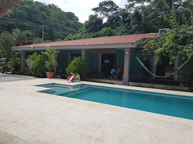 Casa La Cuesta's terrace overlooking the Pacific Ocean in San Juan del Sur, Nicaragua
