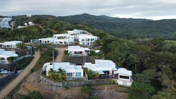 Aerial view of Colinas de Miramar Oceanview Villa: Experience unparalleled luxury at this stunning 3-bedroom, 3-bathroom villa nestled in the exclusive Colinas de Miramar.