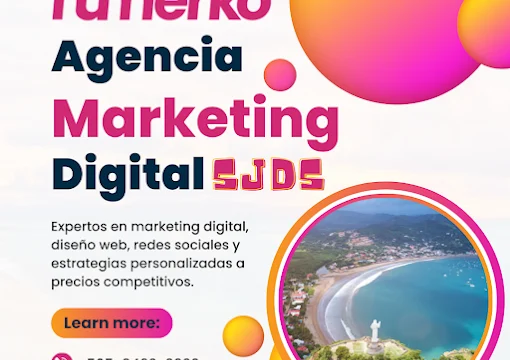 Digital marketing team at NUMERIKO Digital Marketing working together on laptops and social media strategies inside a creative office in San Juan del Sur