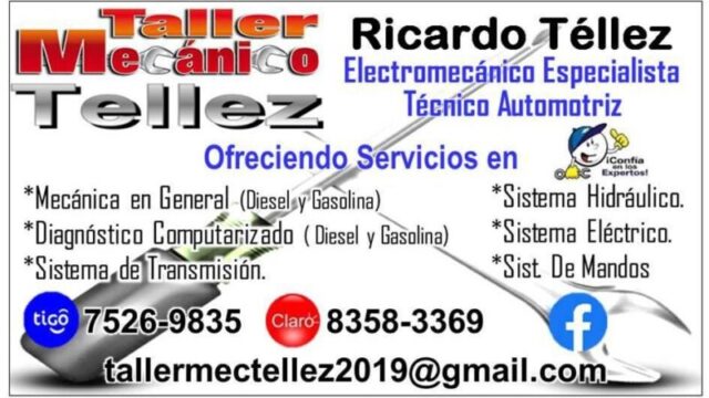 Technician performing automotive repair at Taller Téllez in San Juan del Sur, Nicaragua