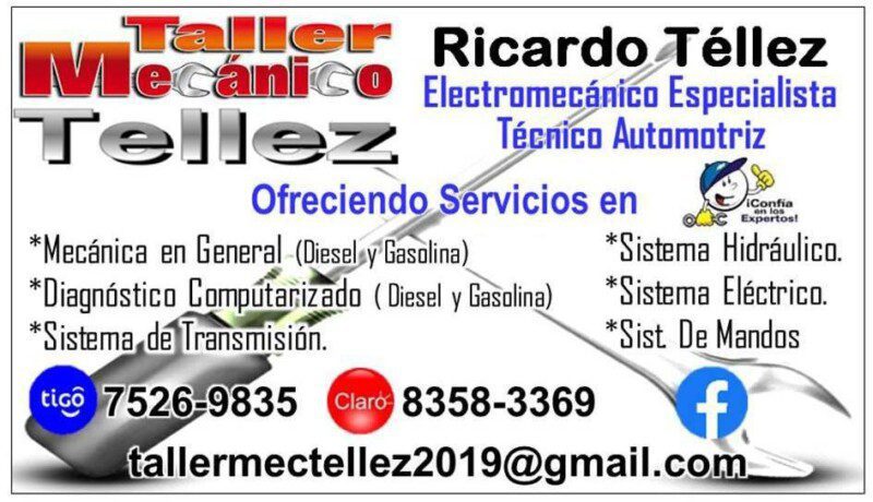 Technician performing automotive repair at Taller Téllez in San Juan del Sur, Nicaragua