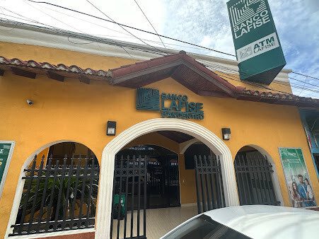 Banco Lafise Bancentro branch and ATM in San Juan del Sur, Nicaragua