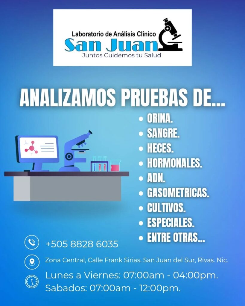 Medical laboratory center / lab building at Centro Médico San Juan, San Juan del Sur