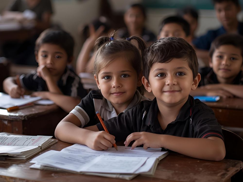 Niños nicaragüenses en el aula, escuela en Nicaragua – edad escolar en Nicaragua.