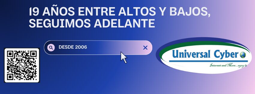 Interior of cyber café with computers & printers at Universal Cyber, San Juan del S