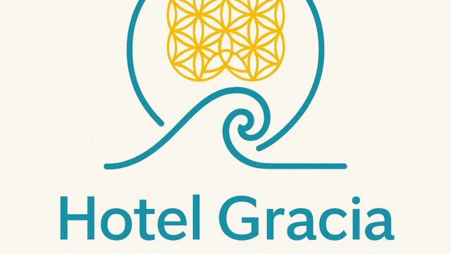 Hotel Gracia building facade with pool in front, San Juan del Sur