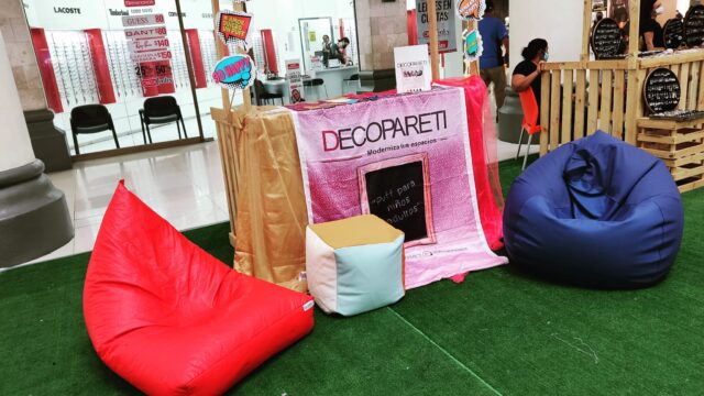 Assorted custom bean bags and puff chairs by decopareti in Nicaragua