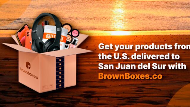 Delivery vehicle representing brown box nicaragua cargo and courier services operating in Nicaragua