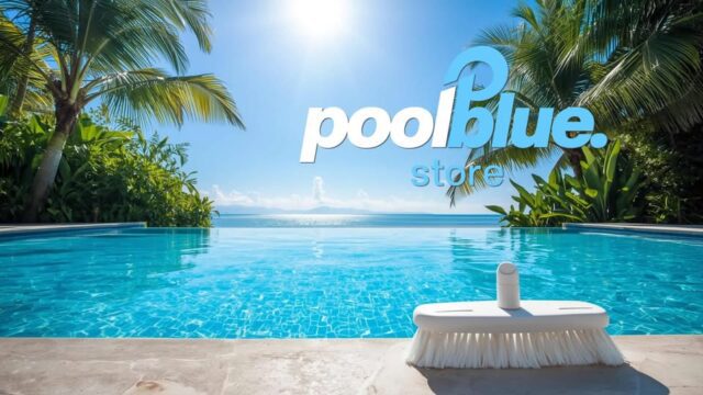 Exterior view of pool blue pool shop providing swimming pool supplies in San Juan del Sur Nicaragua